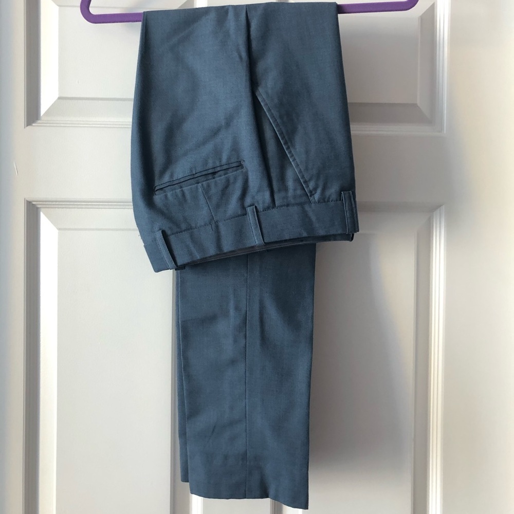 Bespoke Wool Dress Pants 28” x 29” Slim Fit